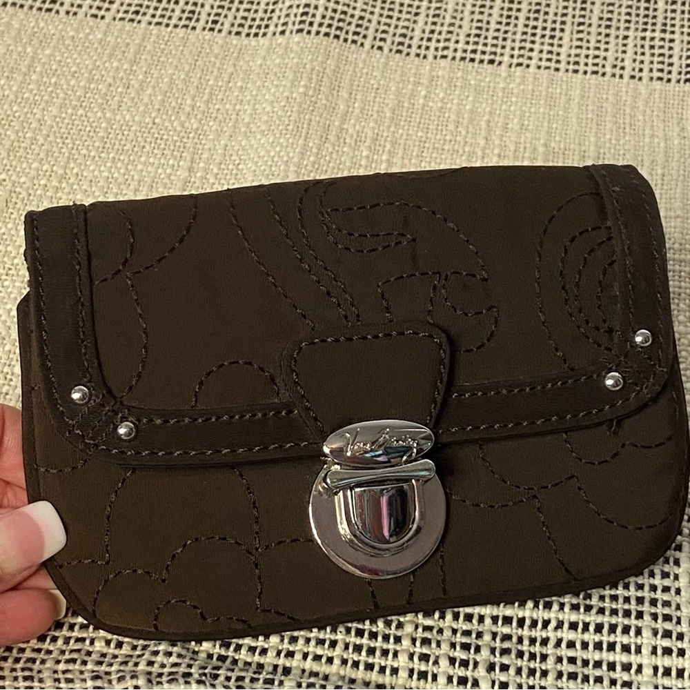 VERA BRADLEY / Espresso Flap ID Key Chain Wallet